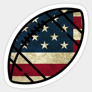 American Flag Football Sticker